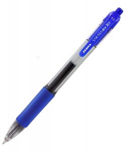 עט רולר ג'ל מהיר ייבוש עם לחצן SARASA 0.5 כחול <span style='display: inline-block; direction: ltr'>ZEBRA </span>
